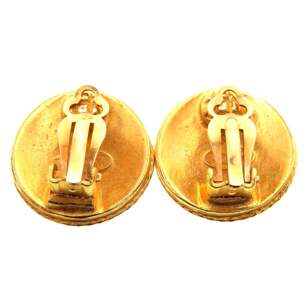 Chanel CC Openwork Cage Clip-On Earrings, Gold Tone, Autumn 2004 (04A), with Box, view 3