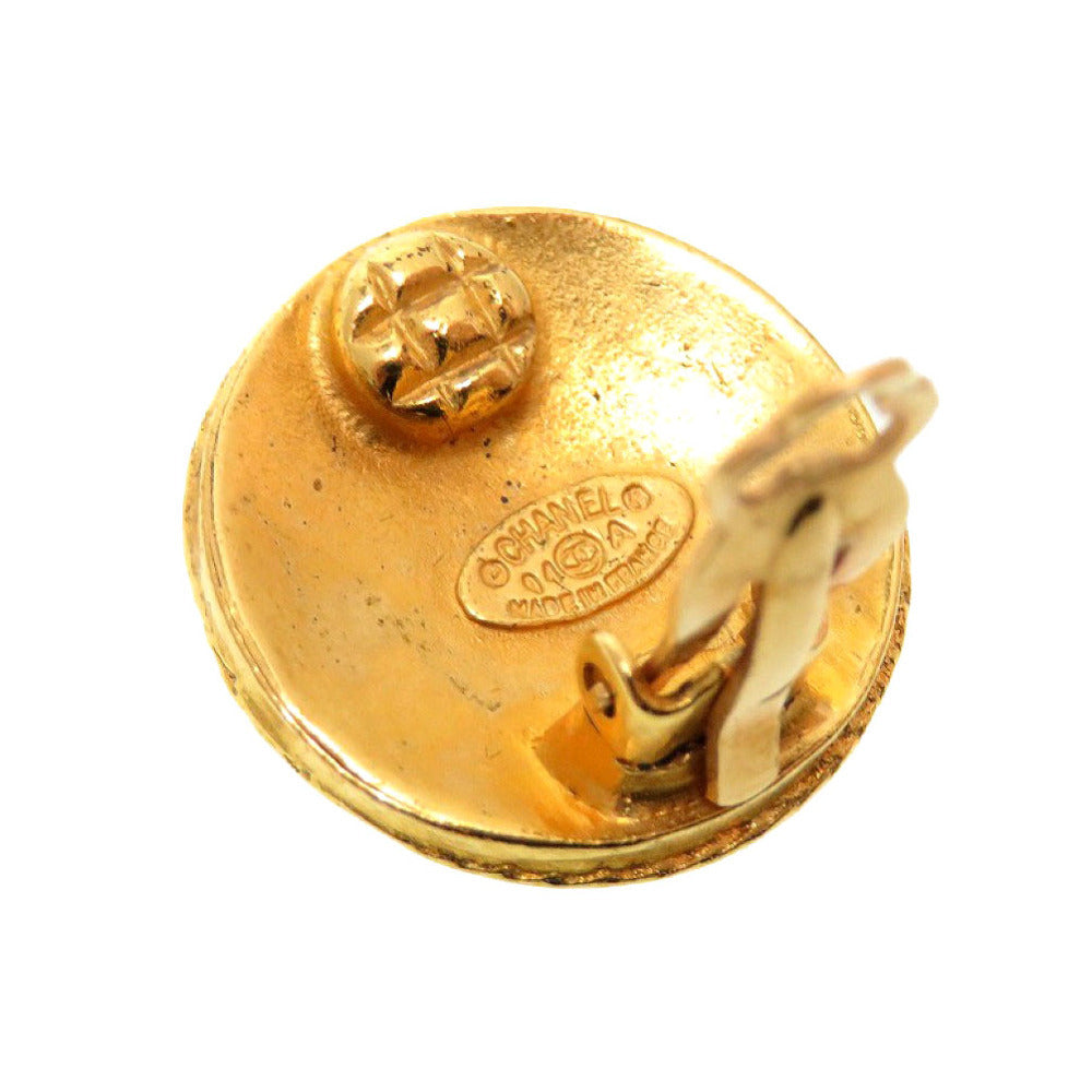 Chanel CC Openwork Cage Clip-On Earrings, Gold Tone, Autumn 2004 (04A), with Box, view 4