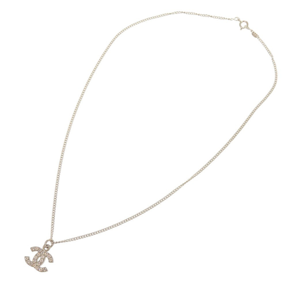 Chanel CC Crystal Pendant Necklace A28942, Silver Tone, 2006 (06V), with Box, view 4