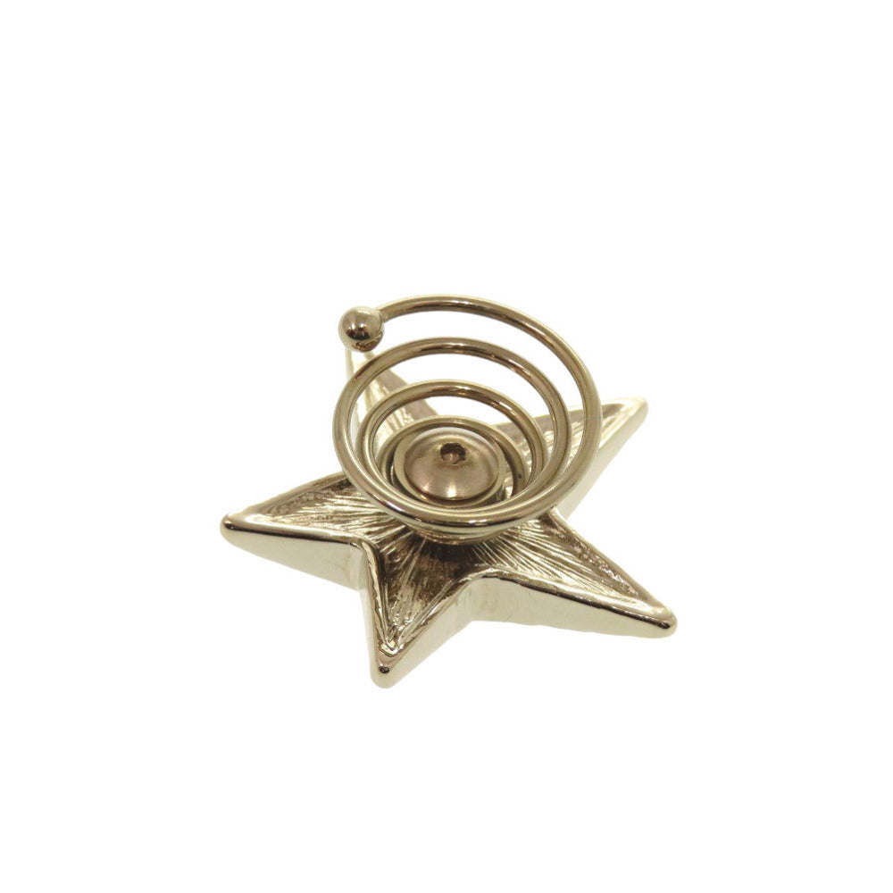 Chanel CC Crystal Star Spiral Hair Pin, Gold Tone, view 2