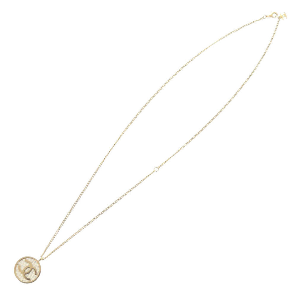 Chanel CC Medallion Pendant Necklace, Gold Tone and White, Autumn 2017, view 2