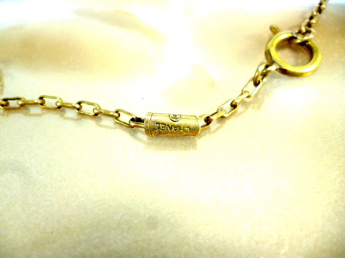 Chanel CC Pendant Necklace, Gilt Ring Pendant, Vintage, view 5