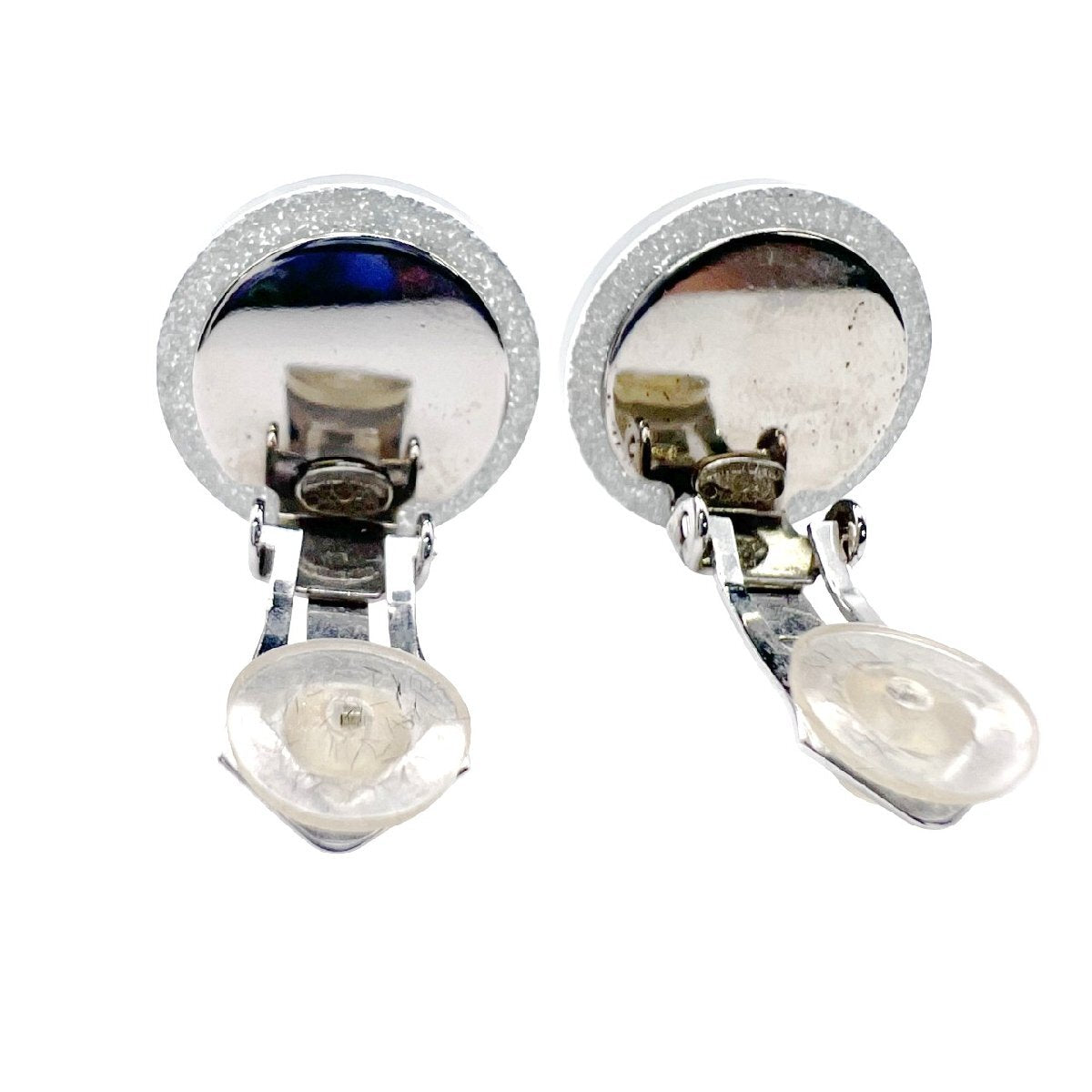 Chanel Clear Glitter Disc Clip-On Earrings, Autumn 2000 (00A), Boxed, view 2