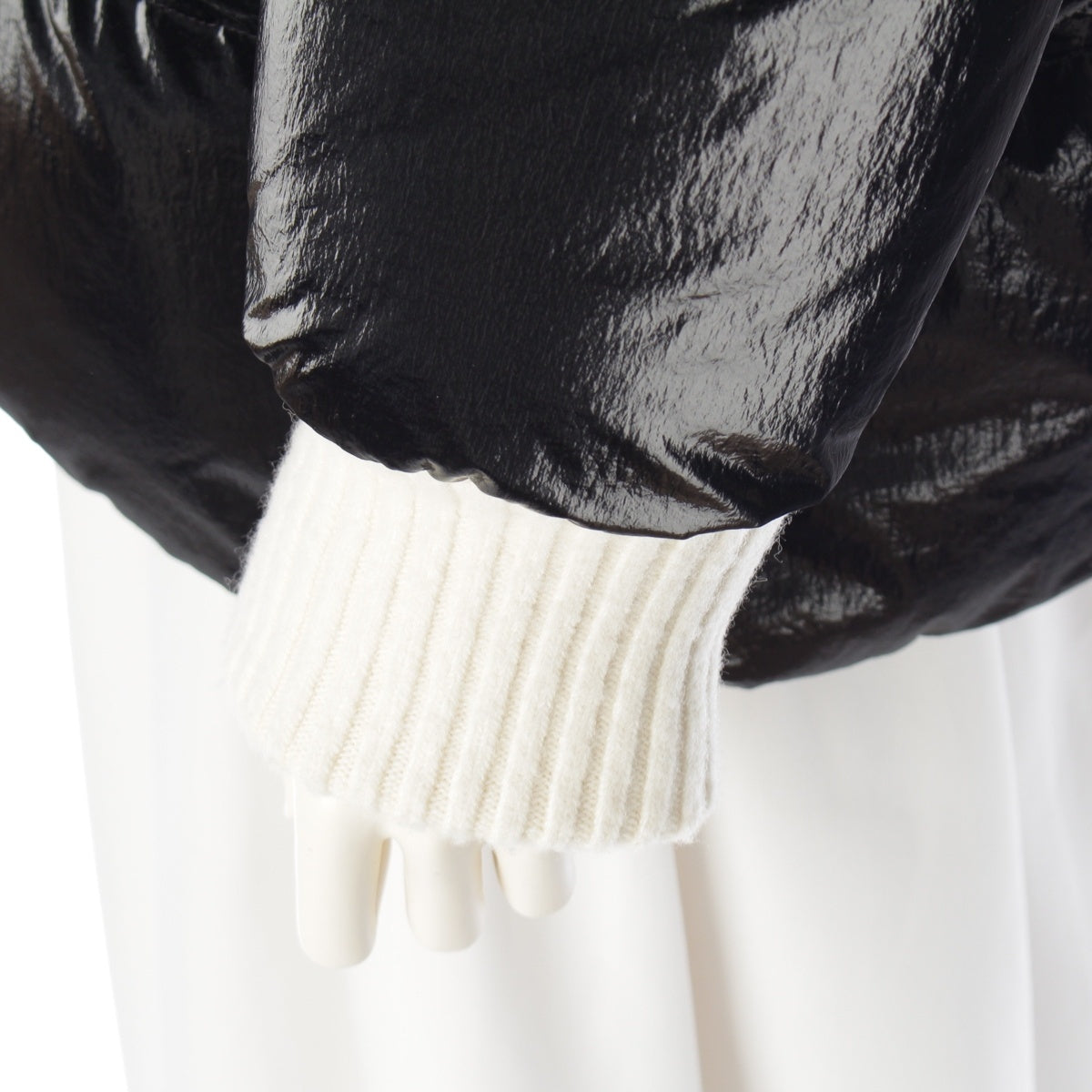 Chanel Coco Neige 2025/26 Puffer Down Jacket with Hood, Black and Ivory, CC Crystal Patch, Size 42, view 7