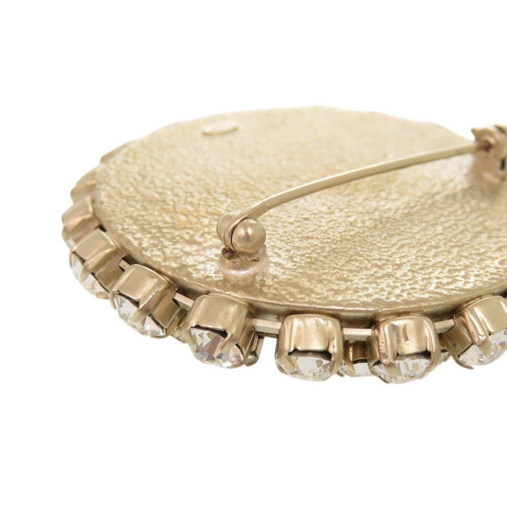 Chanel Cross Brooch, Coloured Glass on Black Resin with Crystal Border, Gold Tone, Spring 2008 (08P), view 7