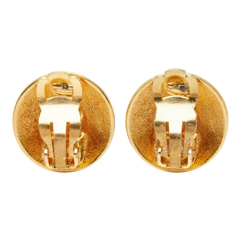 Chanel Crowned CC Clip-On Earrings, Polished Gilt, Autumn 1996 (96A), view 2