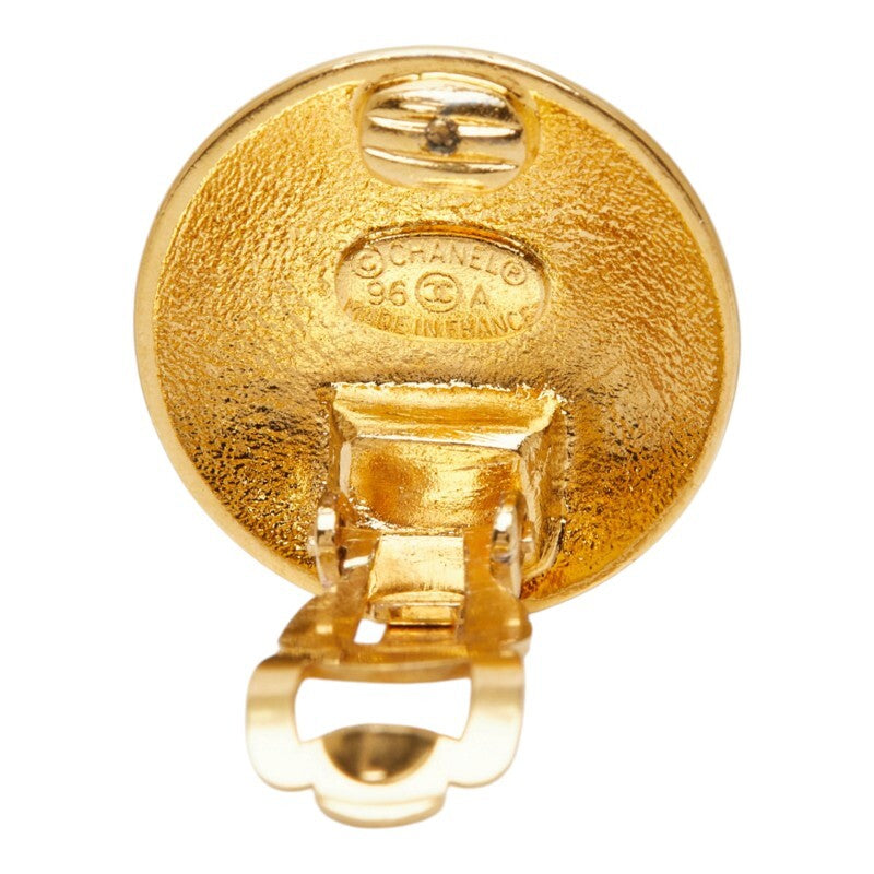 Chanel Crowned CC Clip-On Earrings, Polished Gilt, Autumn 1996 (96A), view 4