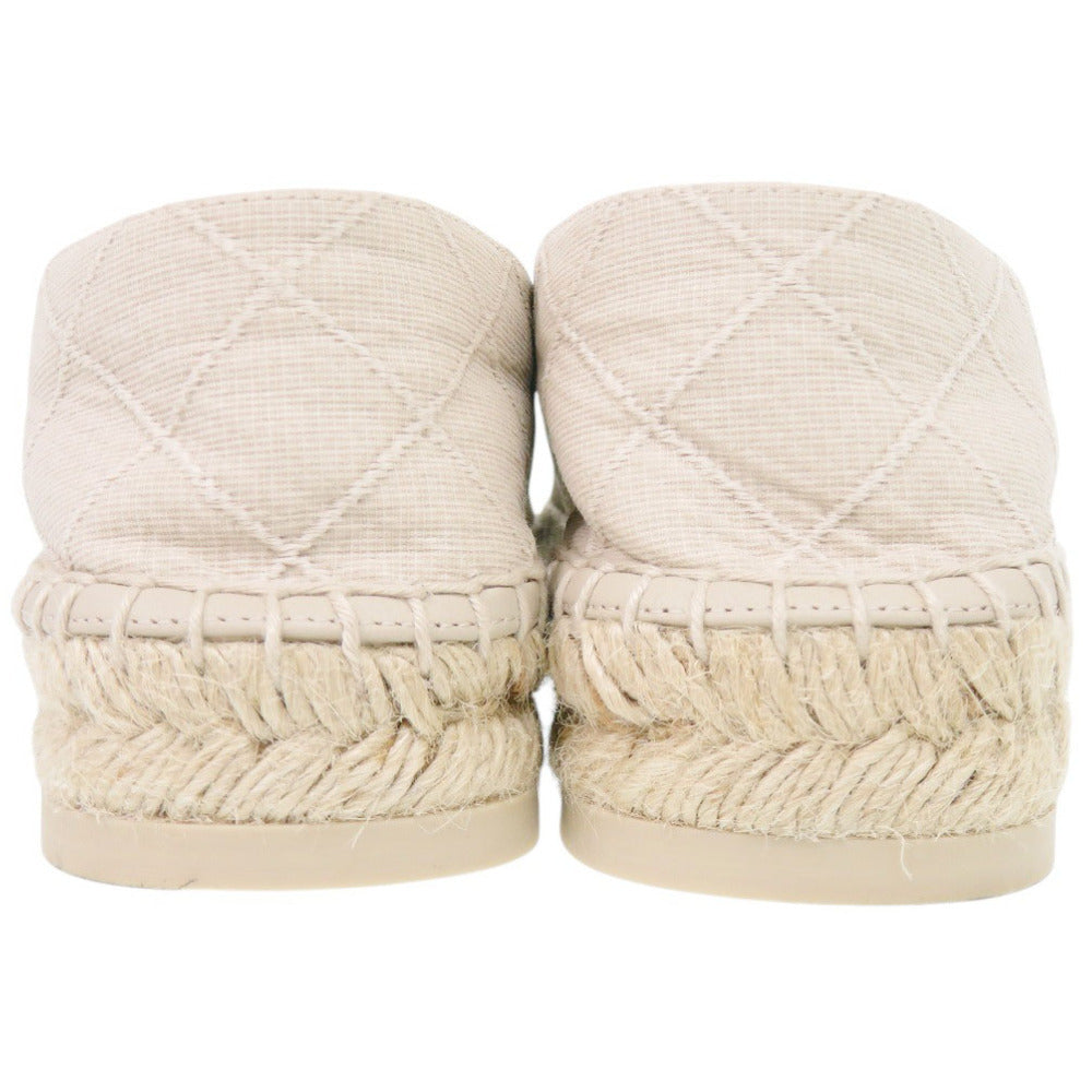 Chanel Espadrilles, Ivory Quilted Lambskin with Tonal CC, Size 36, view 4