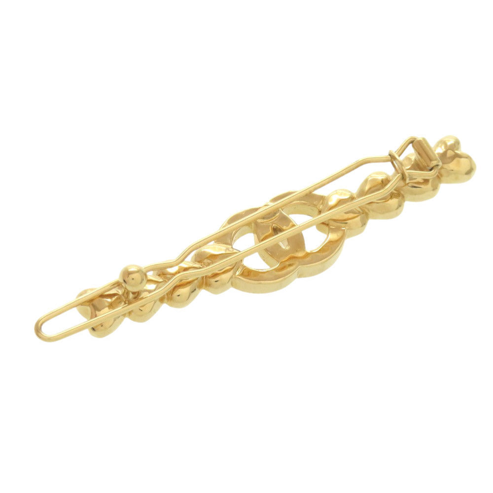 Chanel Heart Chain Crystal CC Hair Pin, Gold Tone, Spring 2023 (23P), with Box, view 3
