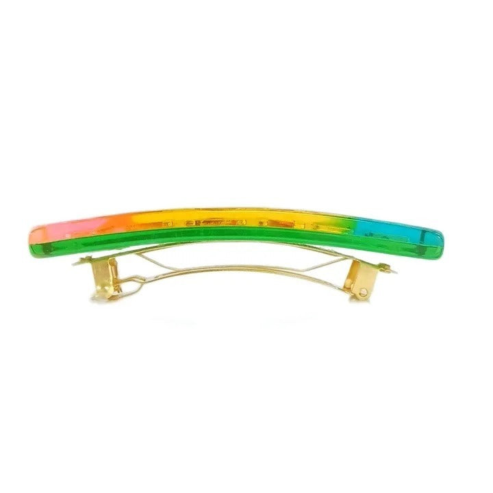 Chanel Holographic Logo Barrette, Rainbow Resin, Spring 1997 (97P), view 4