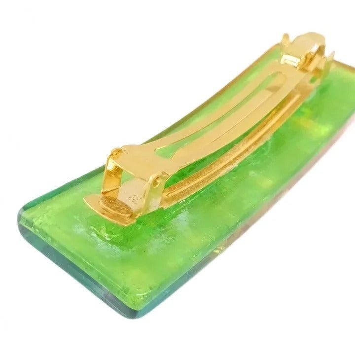 Chanel Holographic Logo Barrette, Rainbow Resin, Spring 1997 (97P), view 5
