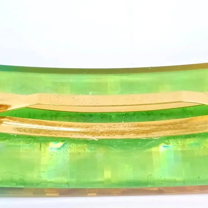 Chanel Holographic Logo Barrette, Rainbow Resin, Spring 1997 (97P), view 7