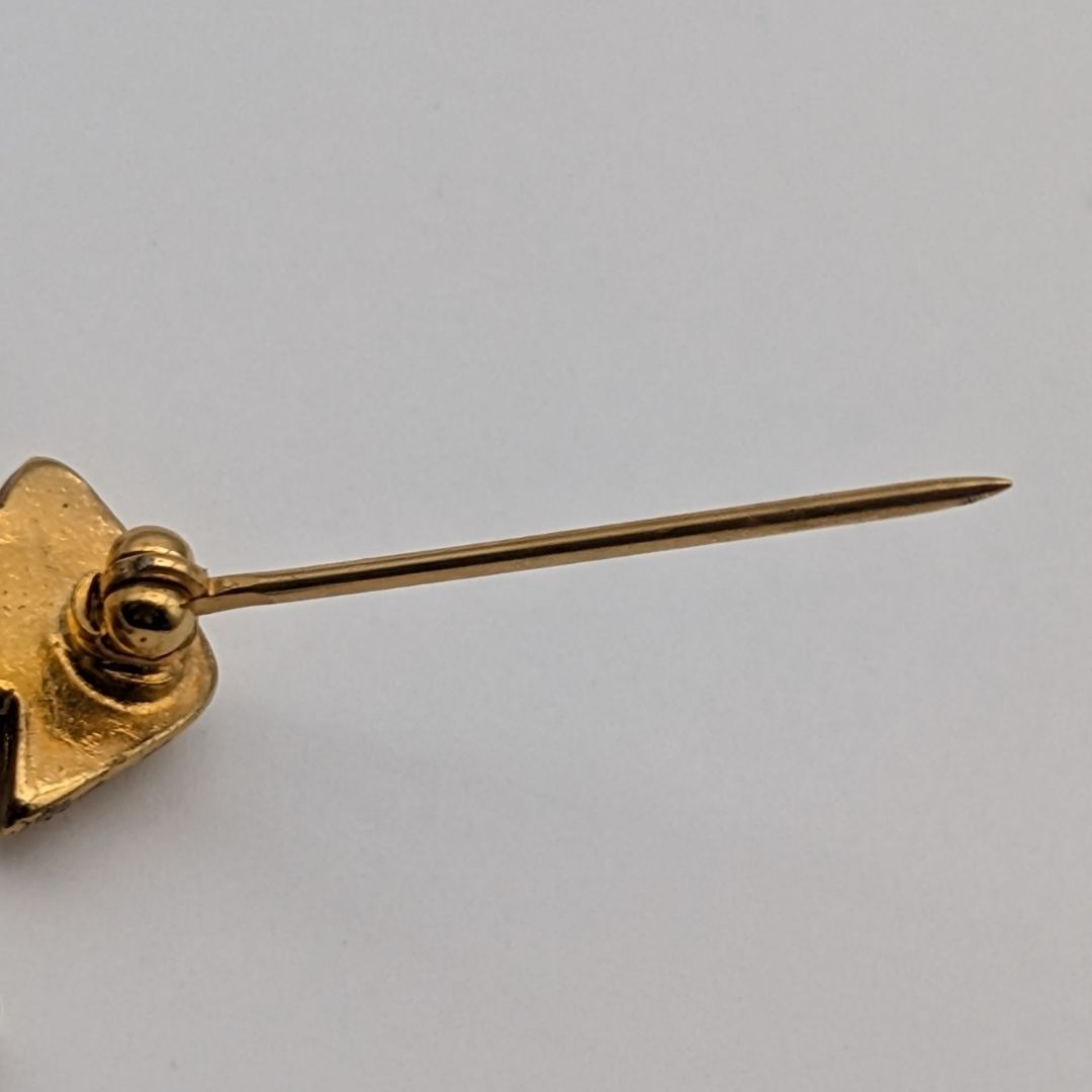Chanel Pierced Cross Brooch with CC, Gilt Metal, Spring 1994 (94P), Boxed, view 6