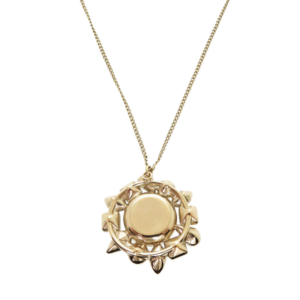 Chanel Sunburst Pendant Necklace with Faux Pearl and Crystals, Champagne Gold, Autumn 2019 (19K), view 3