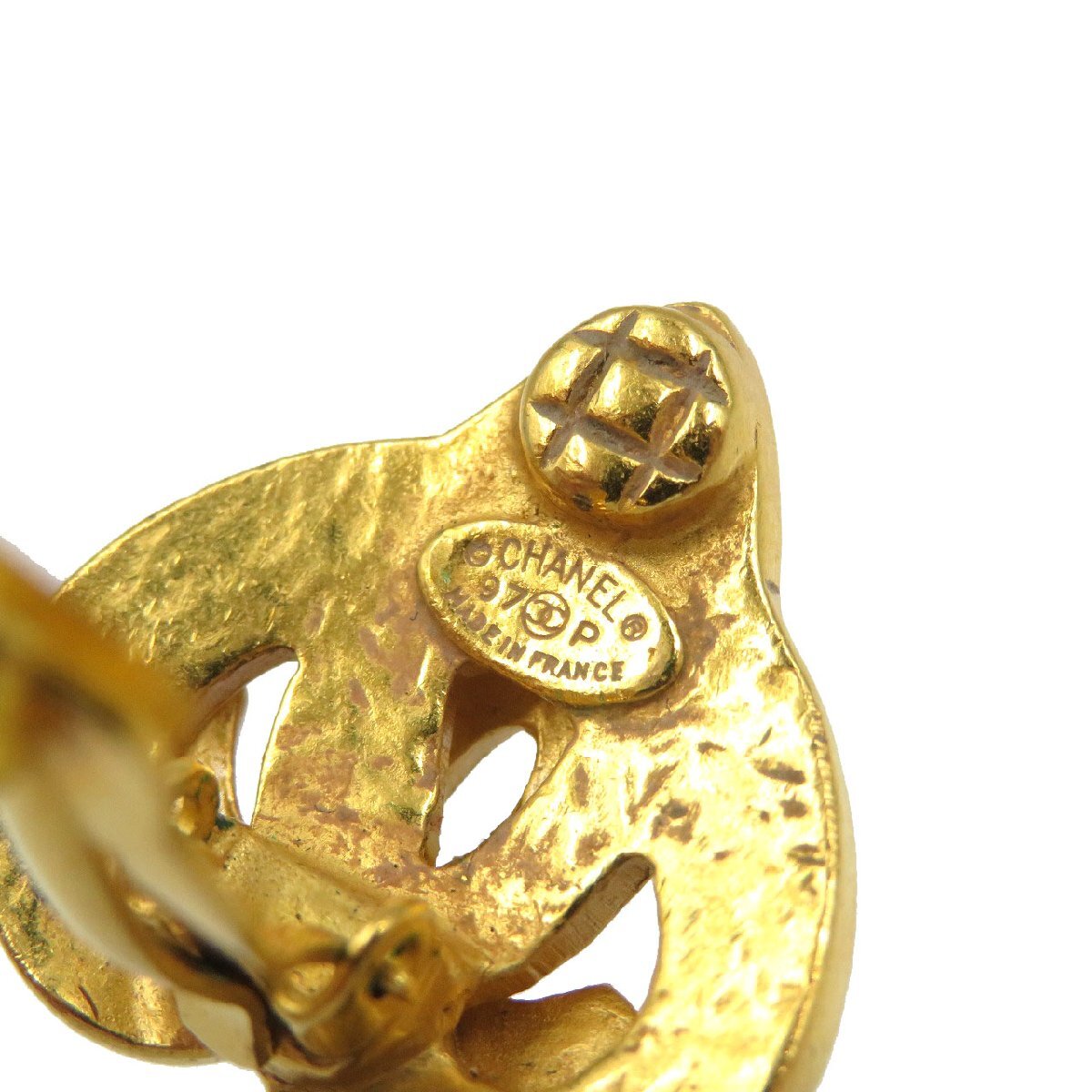 Chanel Vintage CC Heart Clip-On Earrings, Gold Tone, Petite 20 mm, with Box, view 4