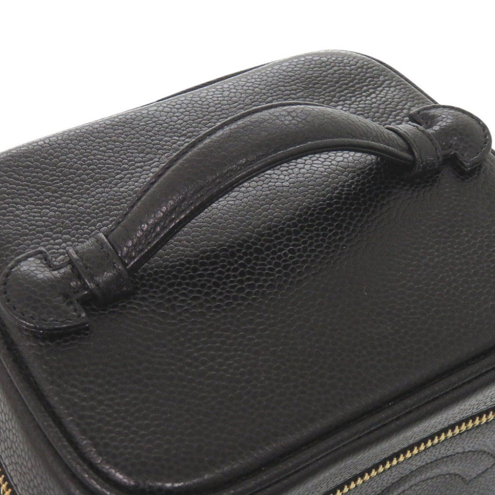 Chanel Vintage CC Vanity Case A01998, Black Caviar Leather, Gold-Tone Hardware, Circa 1994–1996, view 5