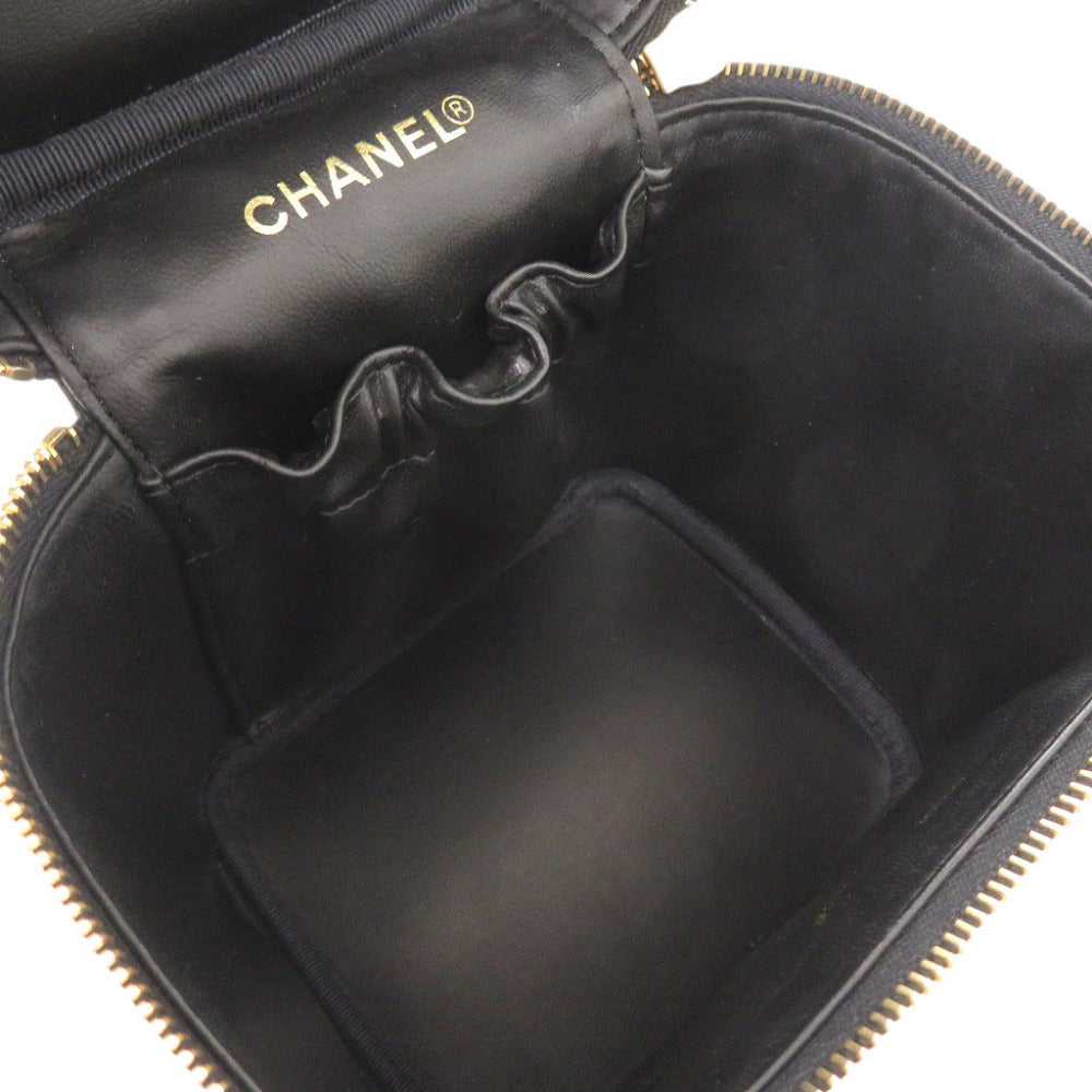 Chanel Vintage CC Vanity Case A01998, Black Caviar Leather, Gold-Tone Hardware, Circa 1994–1996, view 6