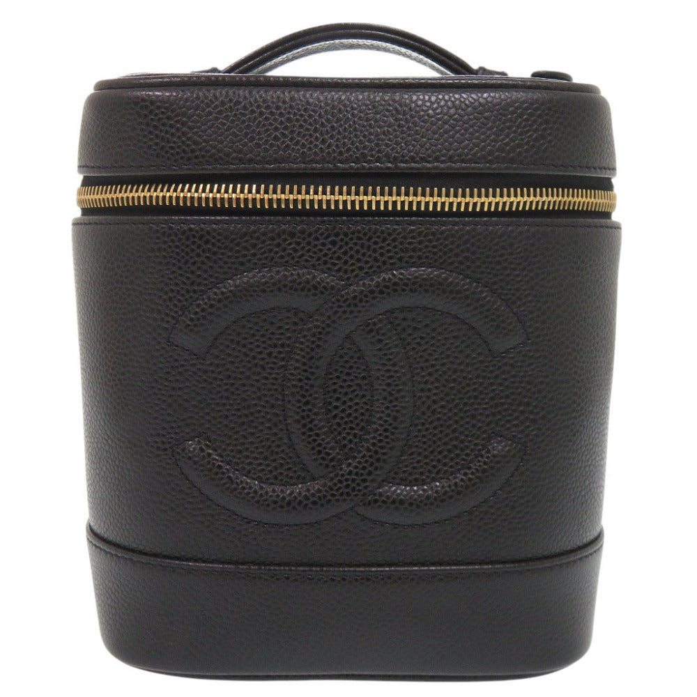 Chanel Vintage CC Vanity Case A01998, Black Caviar Leather, Gold-Tone Hardware, Circa 2002, view 1