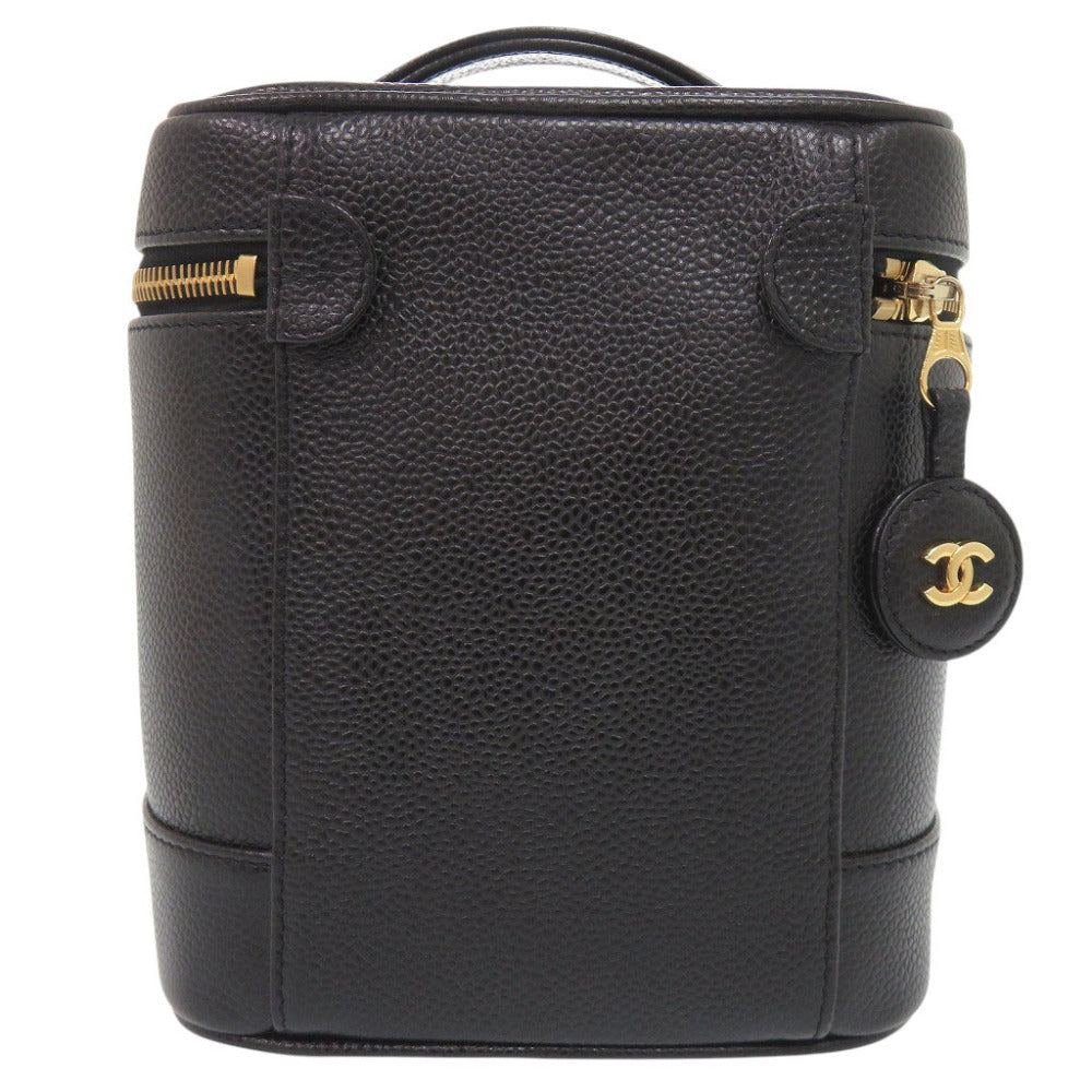 Chanel Vintage CC Vanity Case A01998, Black Caviar Leather, Gold-Tone Hardware, Circa 2002, view 3
