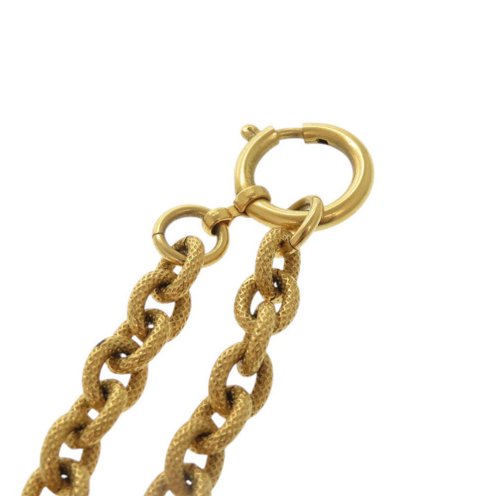 Chanel Vintage Lava CC Pendant Necklace, Textured Gold Tone Chain, Autumn 1995 (95A), with Box, view 6