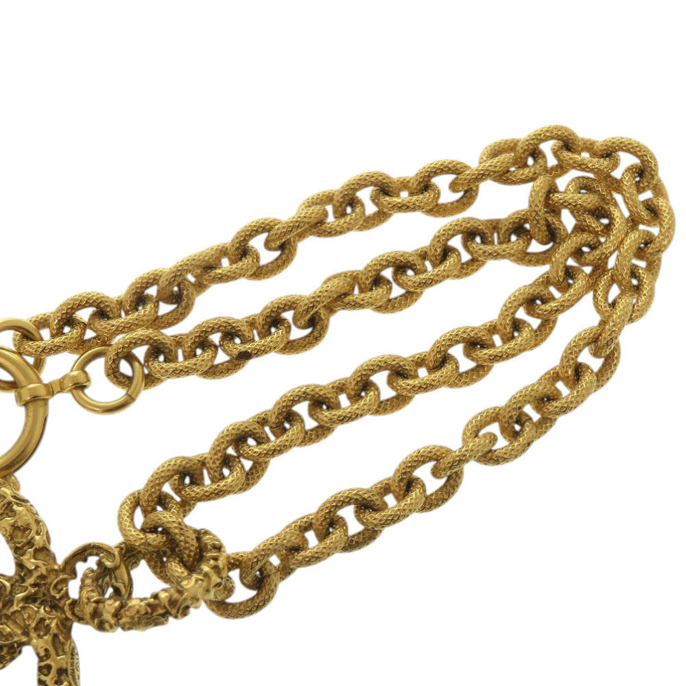 Chanel Vintage Lava CC Pendant Necklace, Textured Gold Tone Chain, Autumn 1995 (95A), with Box, view 7