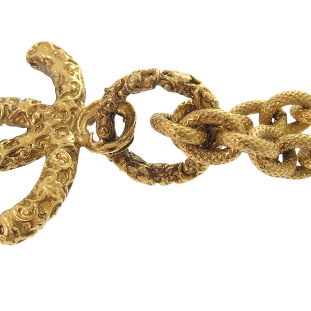 Chanel Vintage Lava CC Pendant Necklace, Textured Gold Tone Chain, Autumn 1995 (95A), with Box, view 8