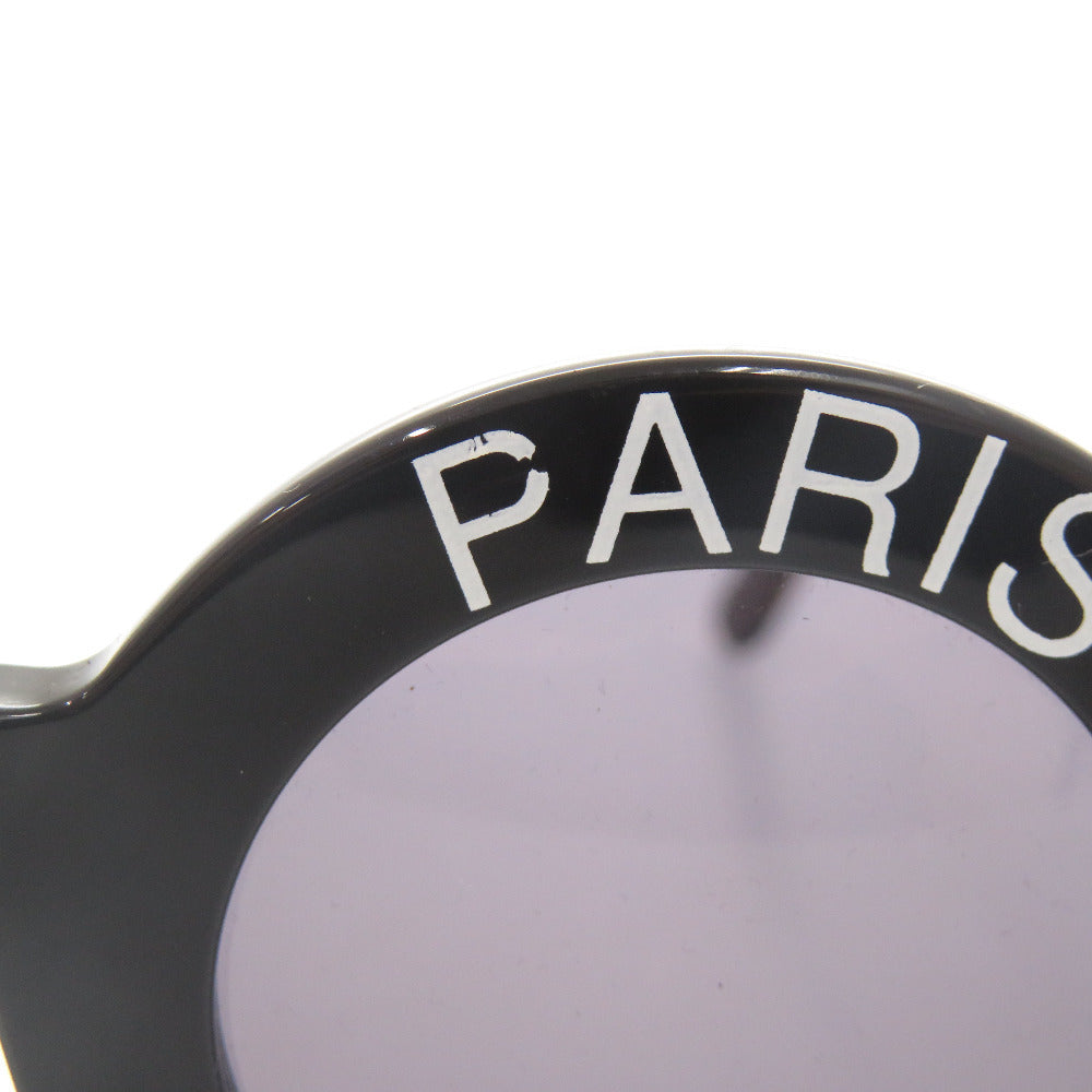 Chanel Vintage Round Sunglasses, Paris Lettering across the Lenses, Black Acetate, with Case, view 7