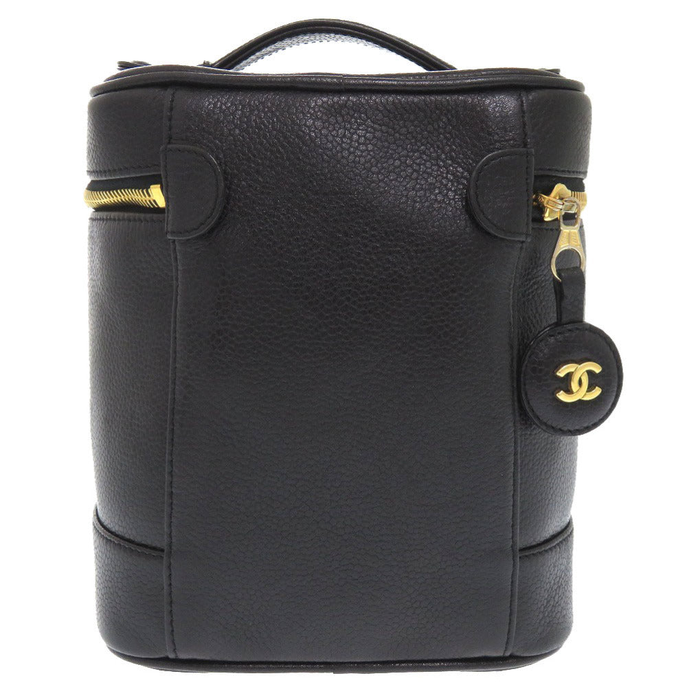 Chanel Vintage Tall Vanity Bag, Black Caviar with Embossed CC and Gold Zip, 4 Series, view 2