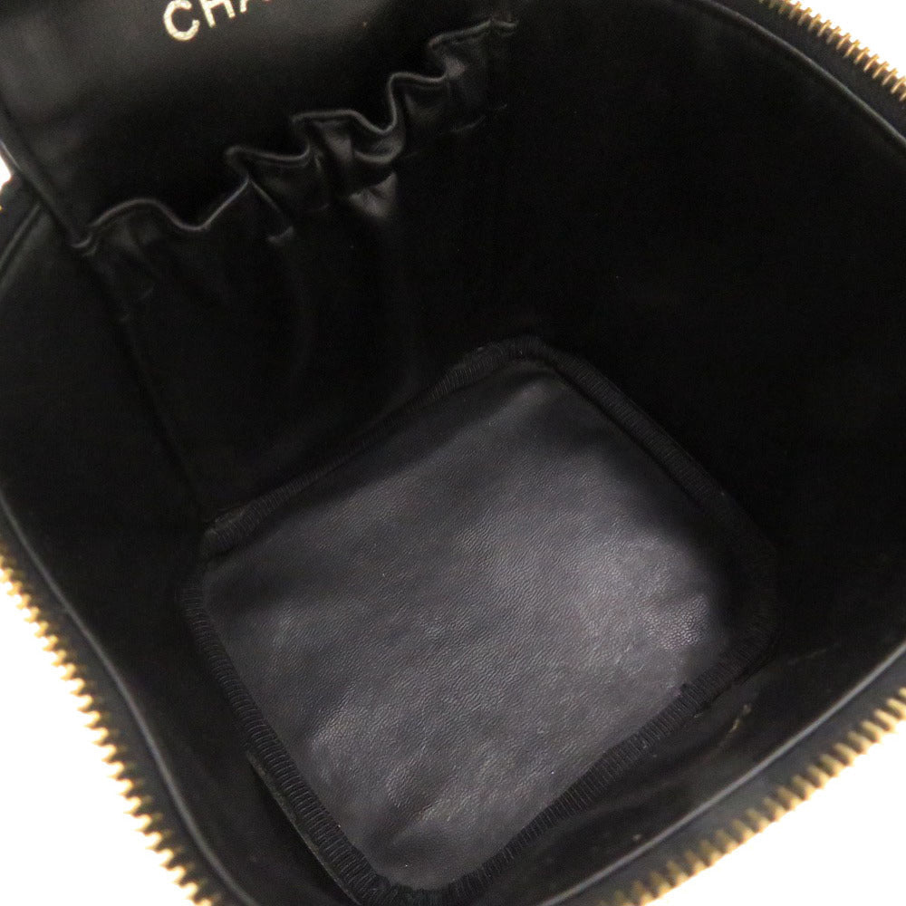 Chanel Vintage Tall Vanity Bag, Black Caviar with Embossed CC and Gold Zip, 4 Series, view 5