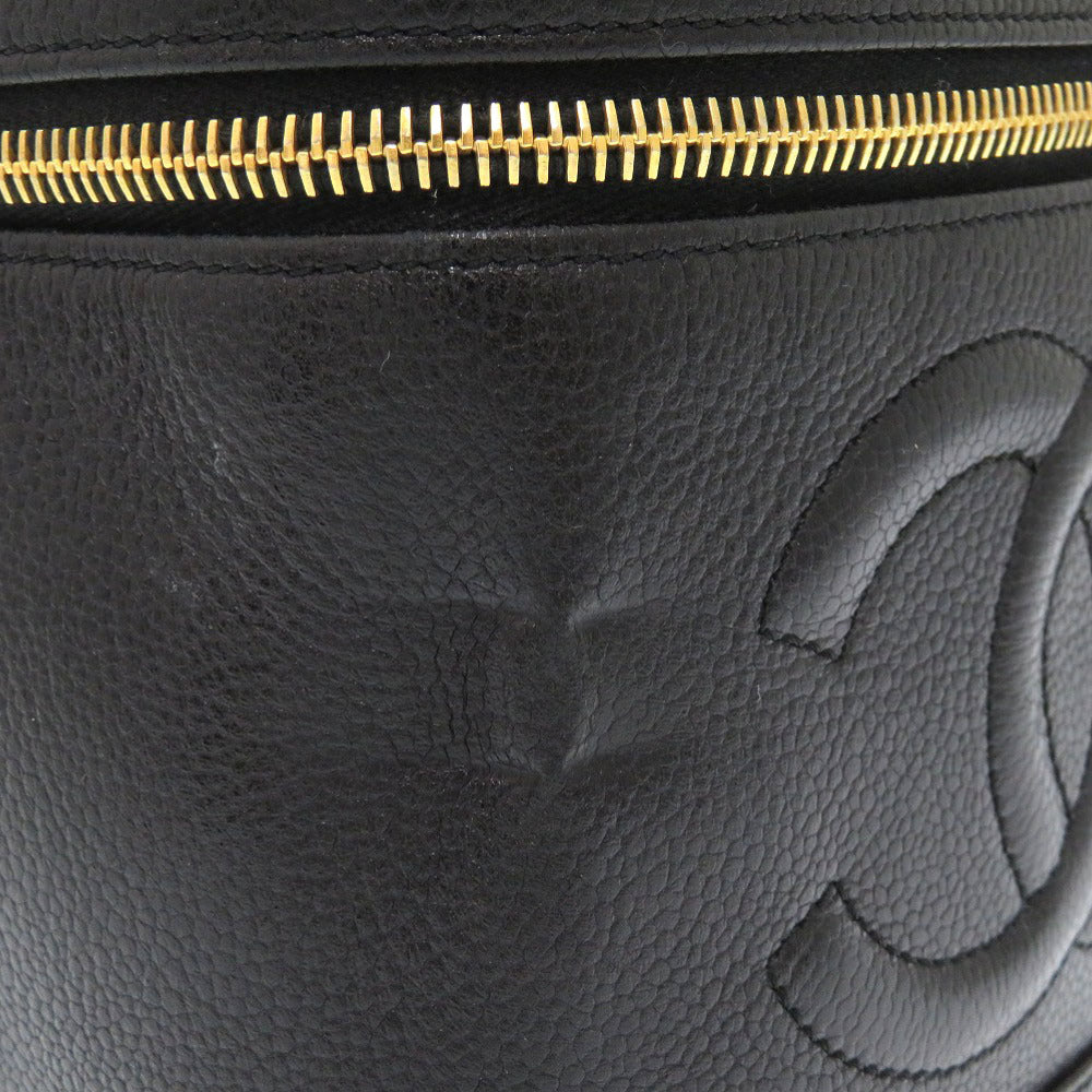 Chanel Vintage Tall Vanity Bag, Black Caviar with Embossed CC and Gold Zip, 4 Series, view 6