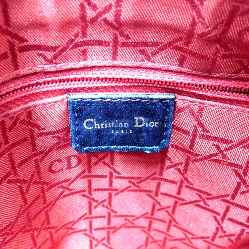 Lady Dior Medium in Black Cannage Leather, Gold-Tone D.I.O.R. Charms and Detachable Shoulder Strap, photograph 5 of 10