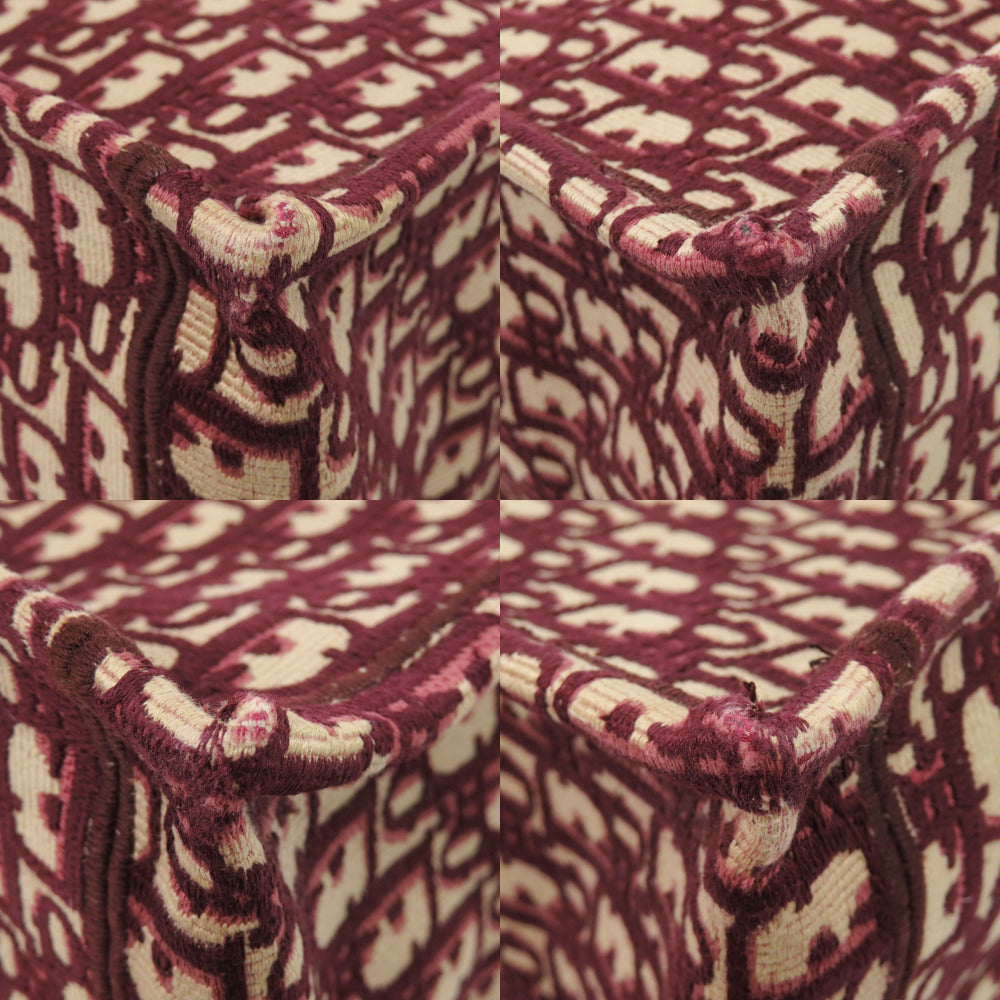 Christian Dior Large Book Tote, Bordeaux Dior Oblique Embroidery, Personalised, view 4