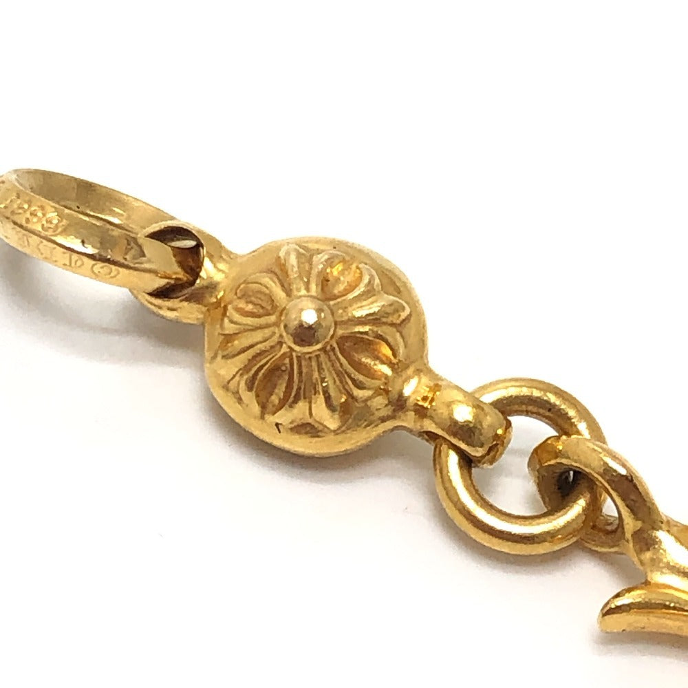 Chrome Hearts 22K Gold 1 Ball Tiny CH Cross Charm Pendant, 1998 Stamped Bail, 11.7 g, view 6