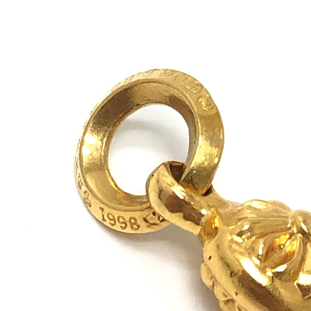 Chrome Hearts 22K Gold 1 Ball Tiny CH Cross Charm Pendant, 1998 Stamped Bail, 11.7 g, view 7