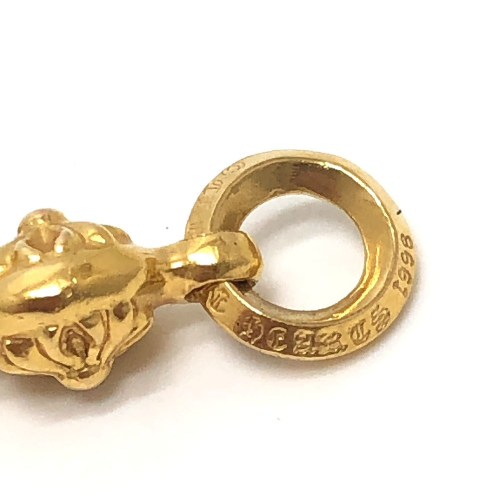 Chrome Hearts 22K Gold 1 Ball Tiny CH Cross Charm Pendant, 1998 Stamped Bail, 11.7 g, view 8