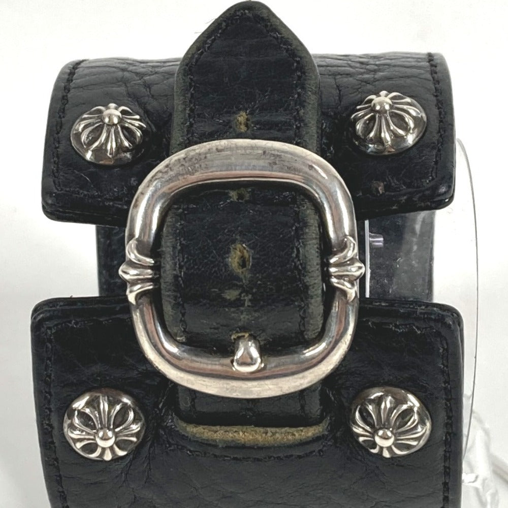 Chrome Hearts x Tudor Oyster Prince Ref. 7964 Self-Winding Watch on Sterling Cross Ball Leather Cuff, Black Dial, view 5