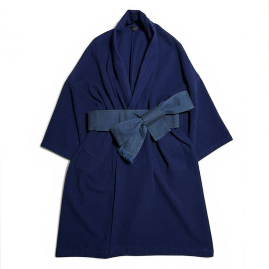 Comme des Garçons Early 1980s Kimono Big Coat, Navy Wool, Rei Kawakubo Archive, One Size, view 1