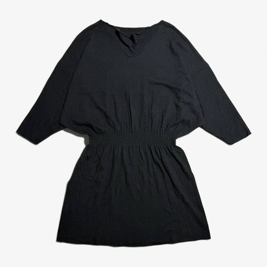 Comme des Garçons Early 1980s Raw-Edge Wool Knit Dress, Black, Rei Kawakubo Archive, One Size, view 1
