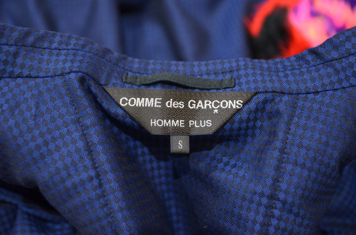 Comme des Garçons Homme Plus SS2018 Reconstructed Long Jacket with Animal-Print Panels PA-J020, Navy, Size S, view 3
