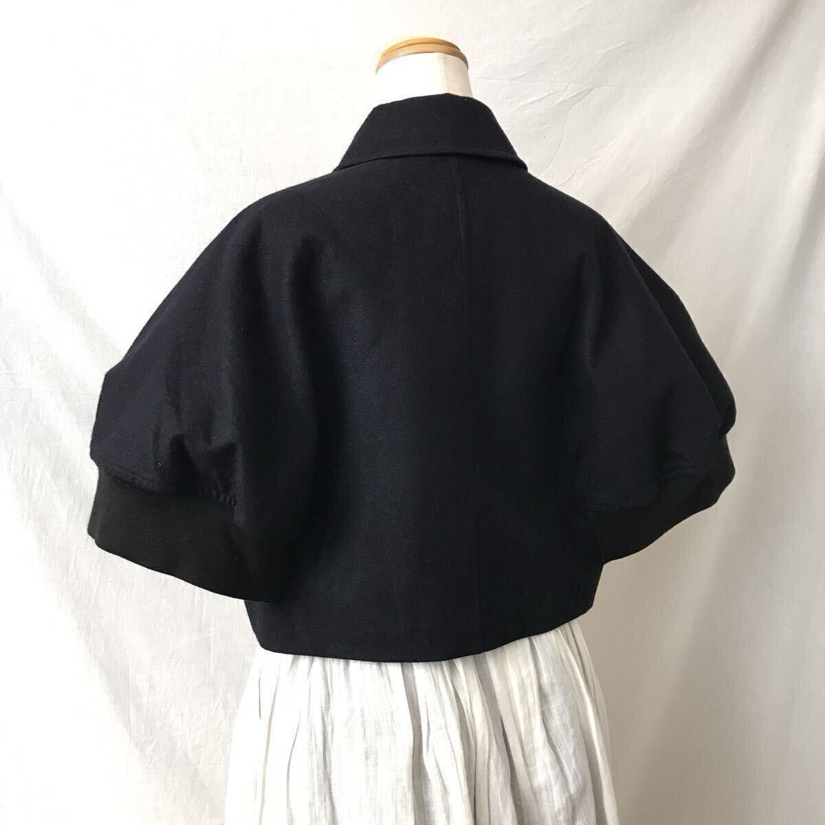 Comme des Garçons Late 1980s Cape Sleeve Zip Blouson, Black, Rei Kawakubo Archive, view 4