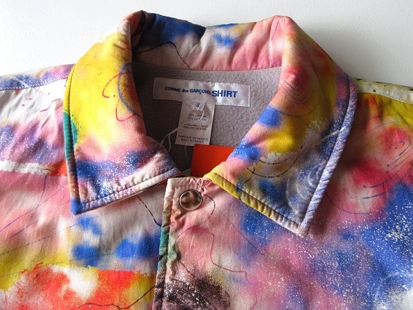 Comme des Garçons Shirt x Futura AW2020 Fleece-Lined Coach Jacket, Spray-Paint Art Print, Size S, New with Tags, view 4