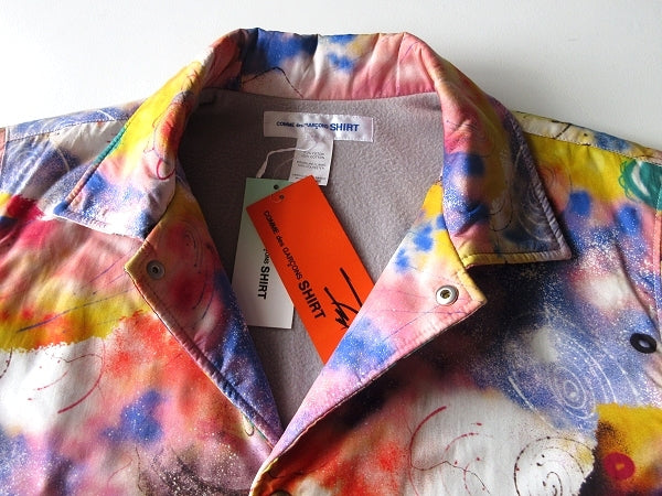 Comme des Garçons Shirt x Futura AW2020 Fleece-Lined Coach Jacket, Spray-Paint Art Print, Size S, New with Tags, view 5