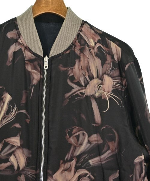 Dries Van Noten Volker Reversible Silk Bomber Jacket, Black Floral Print and Navy, Size M, Like New, view 5