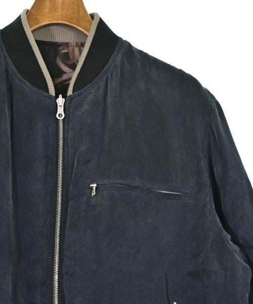 Dries Van Noten Volker Reversible Silk Bomber Jacket, Black Floral Print and Navy, Size M, Like New, view 7