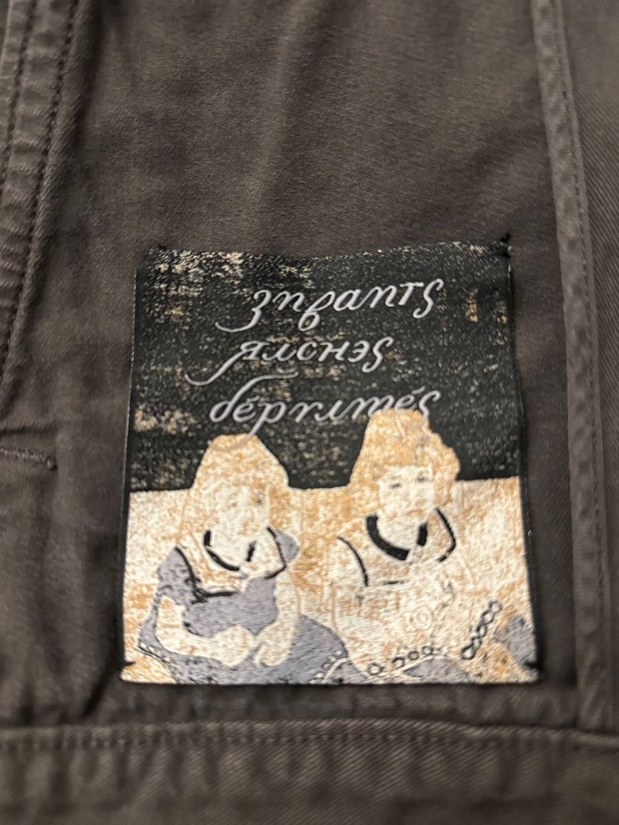 Enfants Riches Déprimés Hebrew Mechanics Jacket, Washed Black Cotton, Crucifix Back Print, Size M, New with Tags, view 9