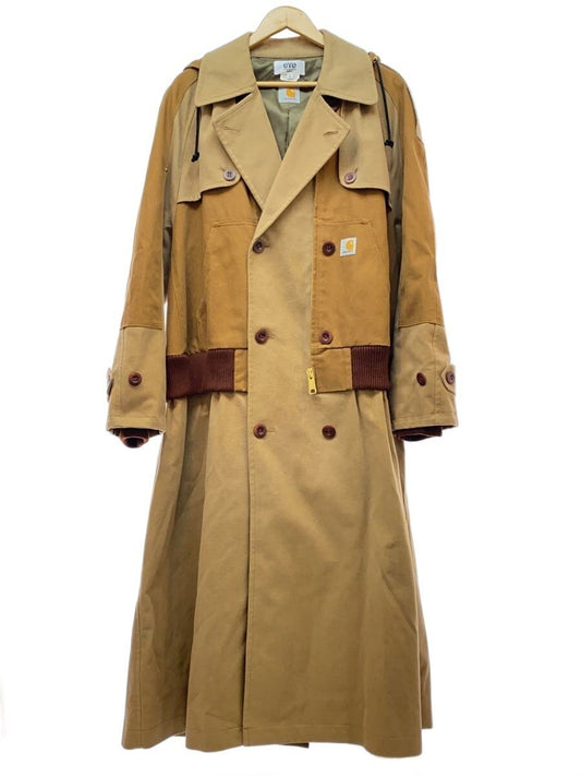 eYe Junya Watanabe MAN x Carhartt AW2022 Hybrid Trench Coat with Work Jacket Top, Beige and Brown, Size S, view 1