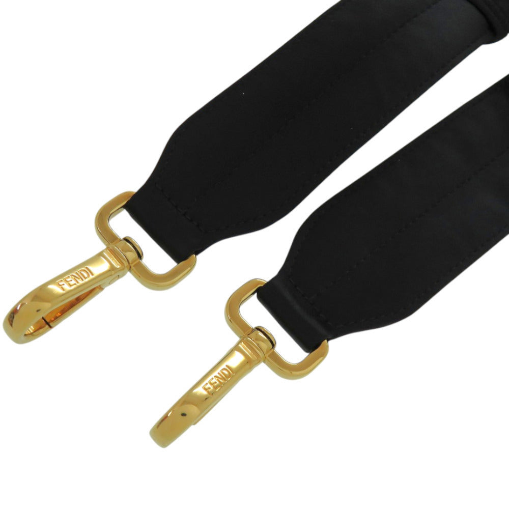 Fendi Strap You in Black Satin with Yellow Bungee Cord and Gold-Tone Toggle, Adjustable to 136 cm, view 6