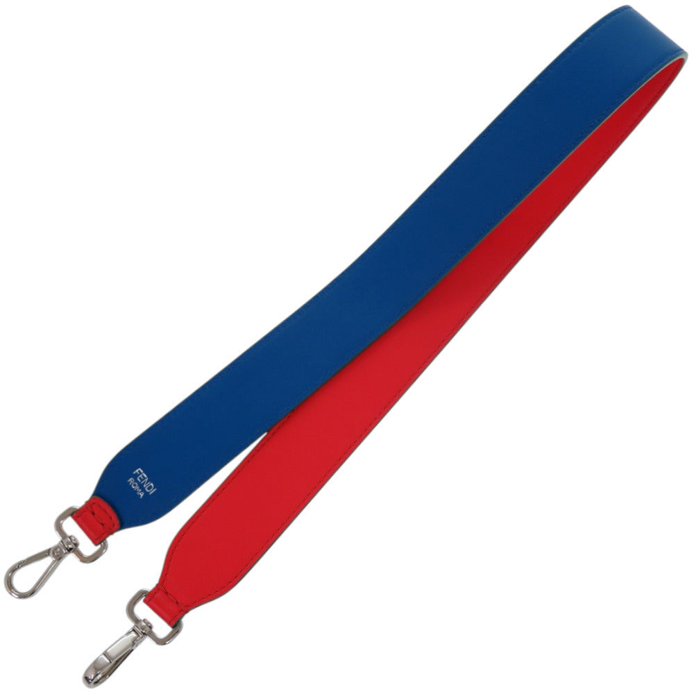 Fendi Strap You, Cobalt Blue and Red Two-Sided Leather, Silver-Tone Clasps, 90 cm, view 1