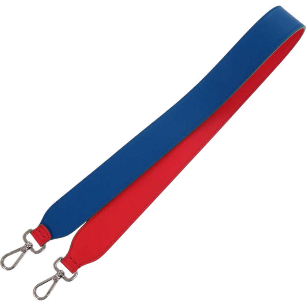 Fendi Strap You, Cobalt Blue and Red Two-Sided Leather, Silver-Tone Clasps, 90 cm, view 2