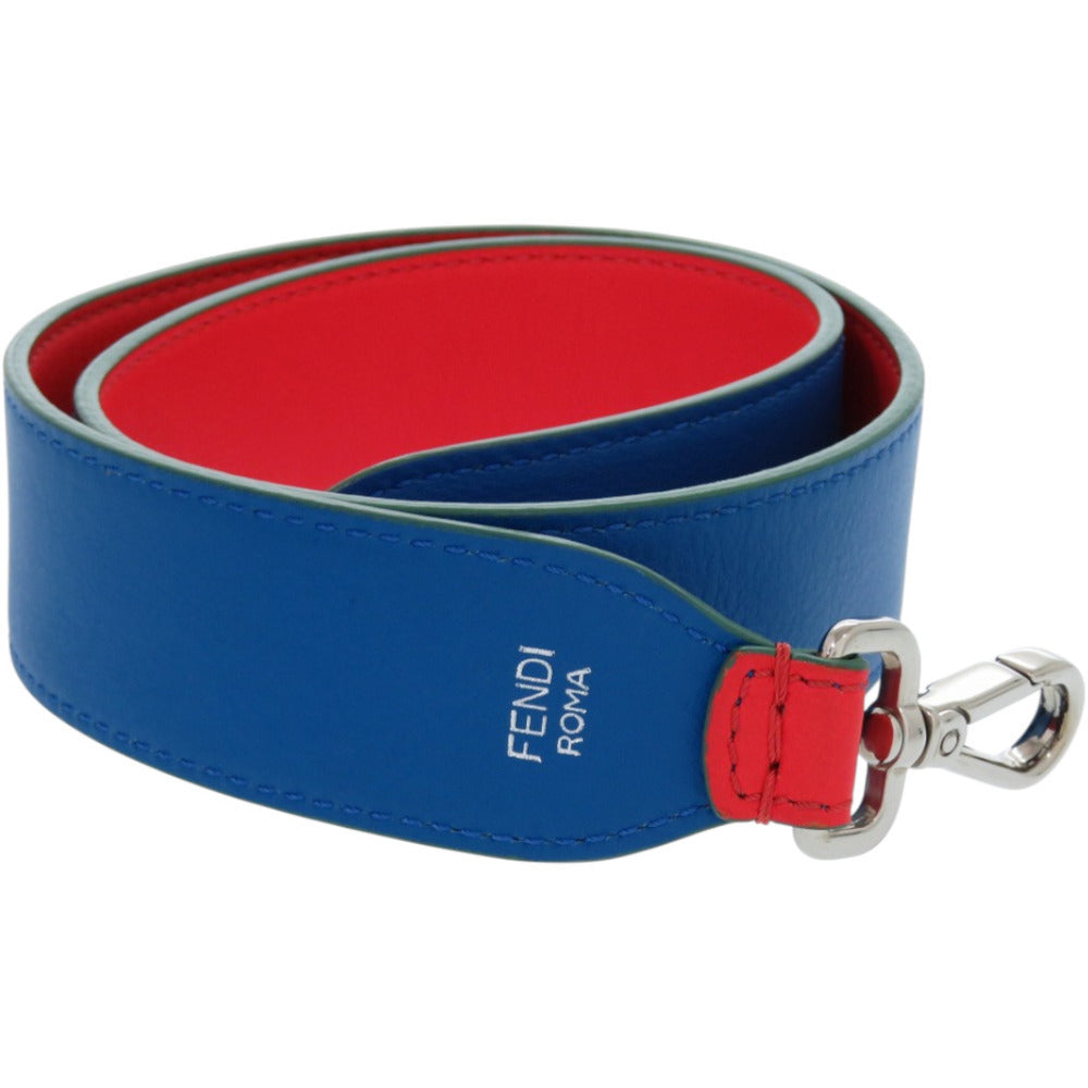 Fendi Strap You, Cobalt Blue and Red Two-Sided Leather, Silver-Tone Clasps, 90 cm, view 3